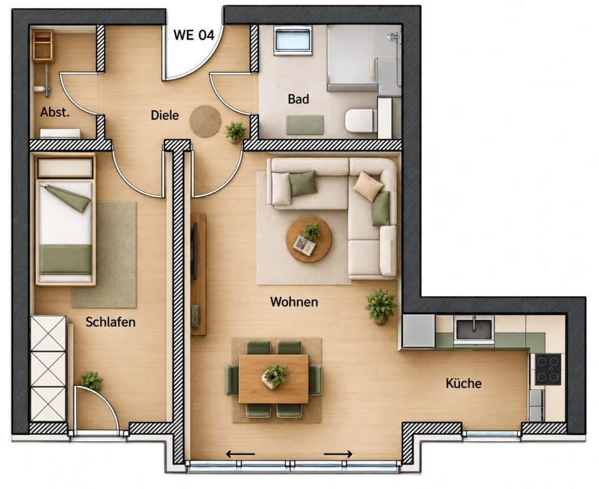 2 room apartment with 47 m² in Bielefeld – Photo 8