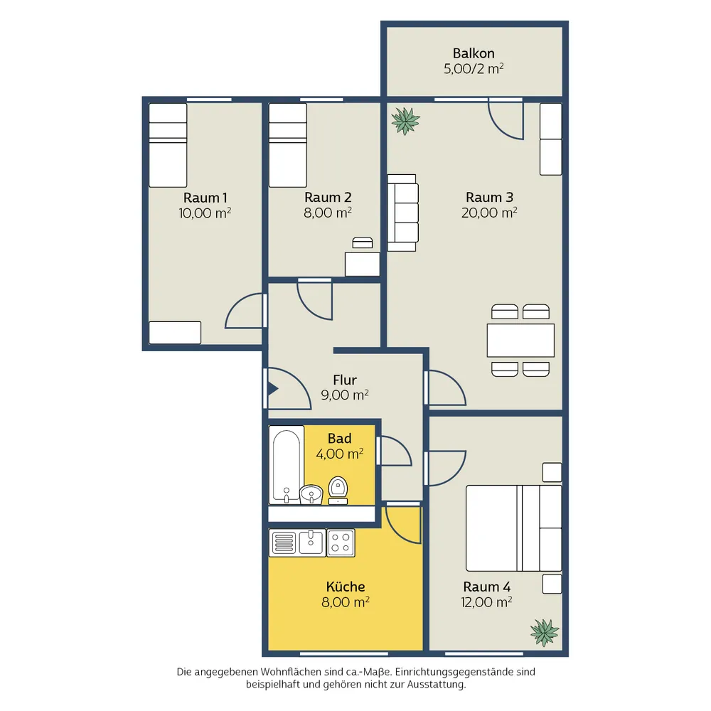 4 Zimmer Wohnung mit 73 m² in Leipzig – Bild 2