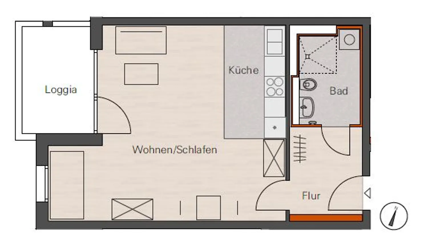 1 Zimmer Wohnung mit 49 m² in Nürnberg – Bild 7