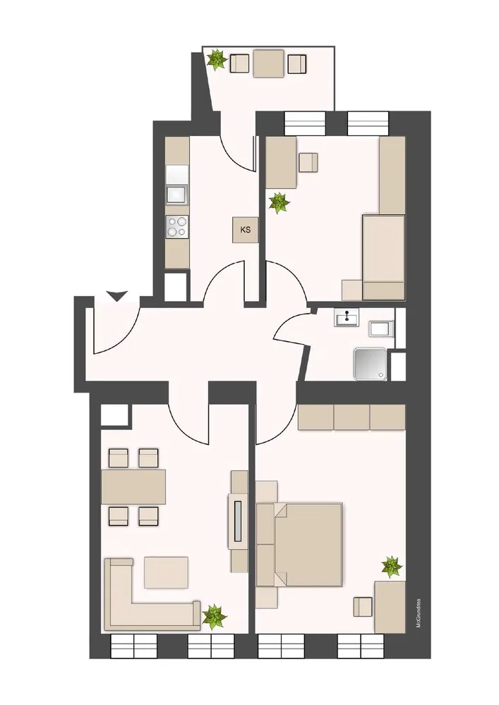 3 Zimmer Wohnung mit 67 m² in Leipzig – Bild 2