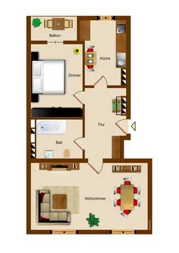 2 Zimmer Wohnung mit 58 m² in Magdeburg – Bild 2