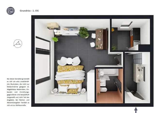1 Zimmer Wohnung mit 38 m² in München – Bild 6