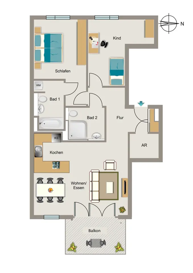 3 Zimmer Wohnung mit 94 m² in Bochum – Bild 5