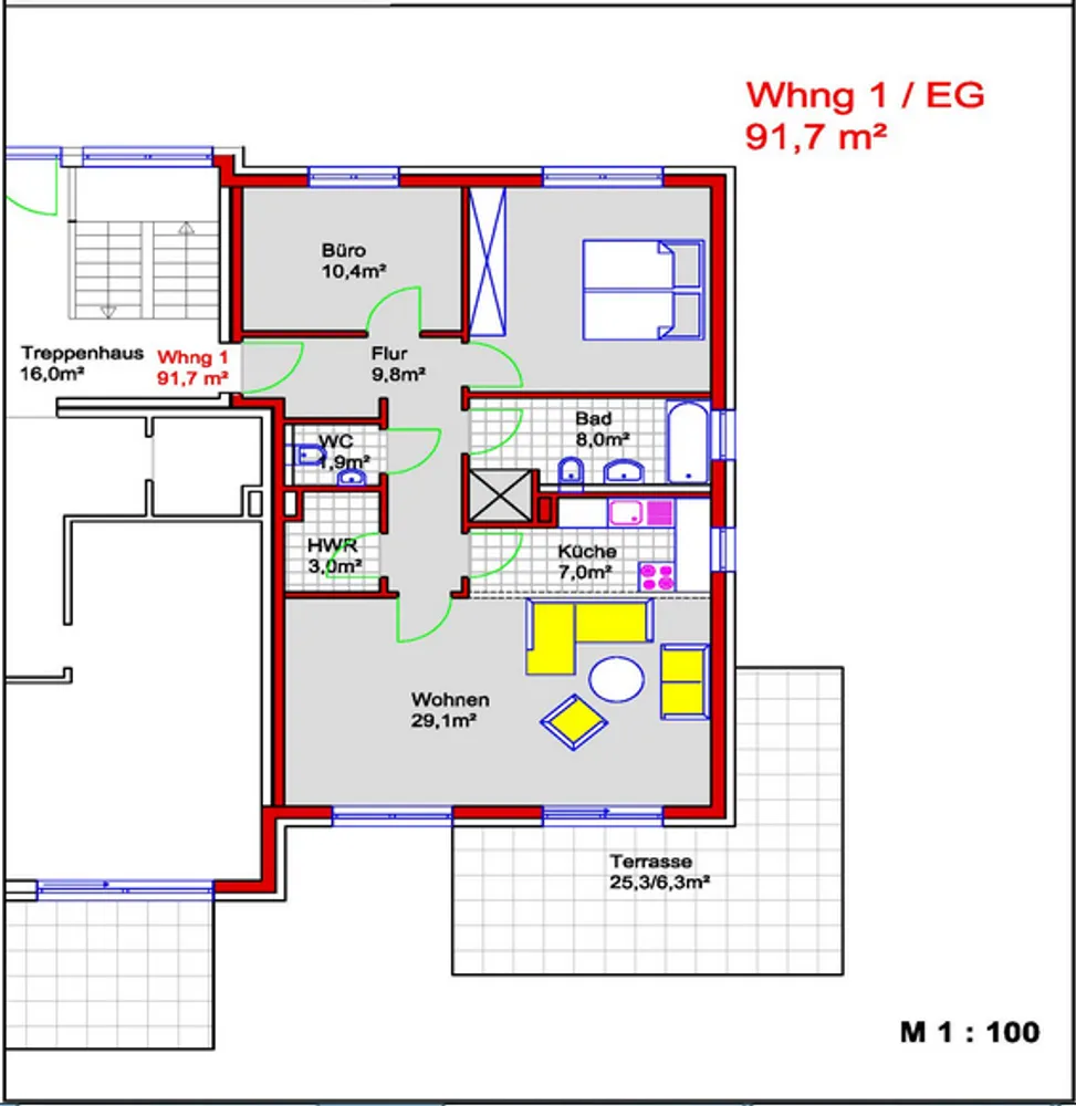 3 Zimmer Wohnung mit 91 m² in Bremen – Bild 9