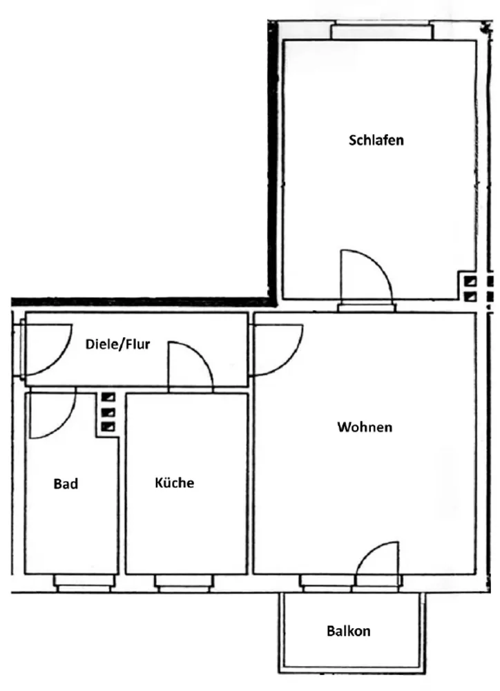 2 room apartment with 48 m² in Dresden – Photo 2