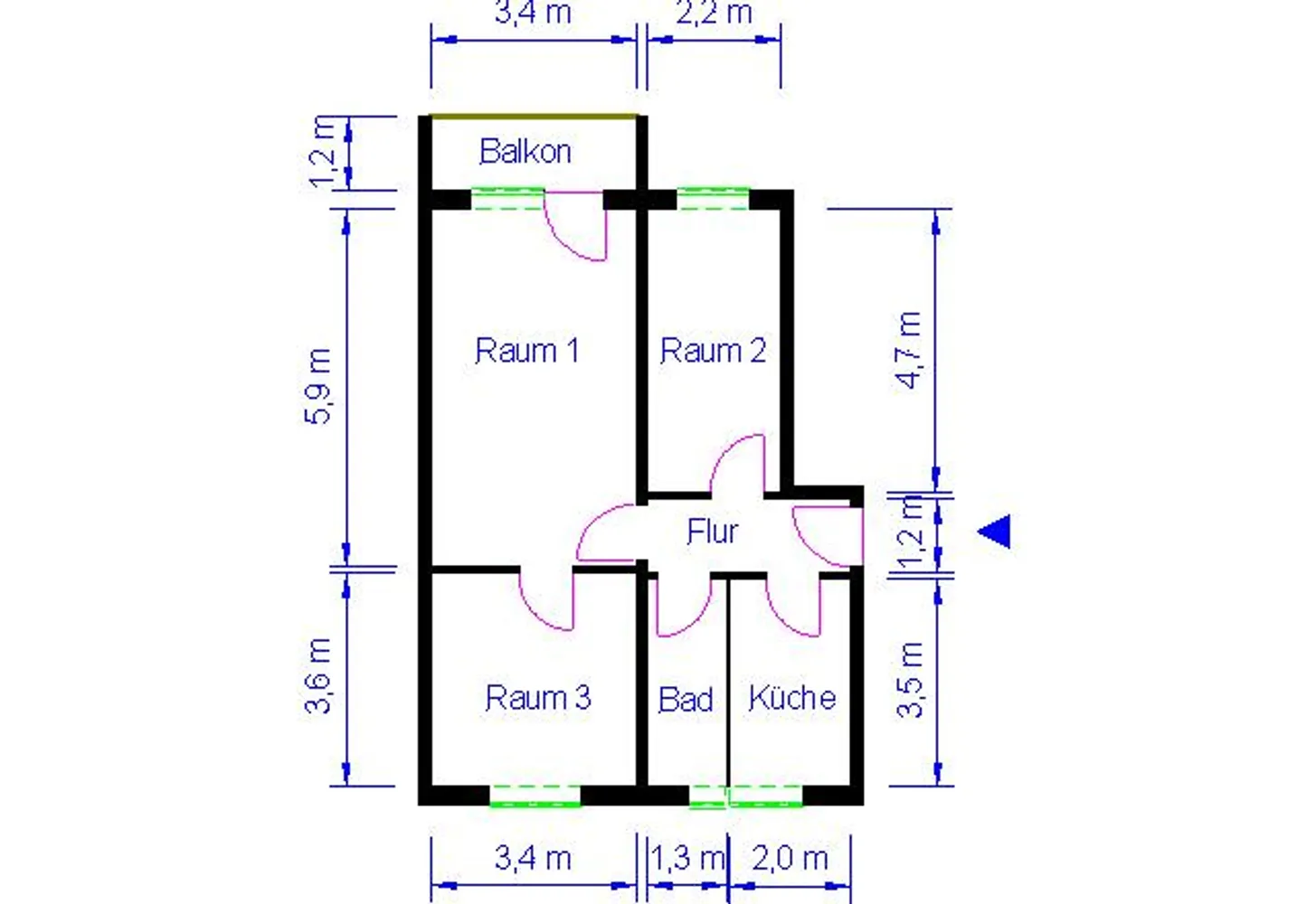 3 room apartment with 60 m² in Magdeburg – Photo 4
