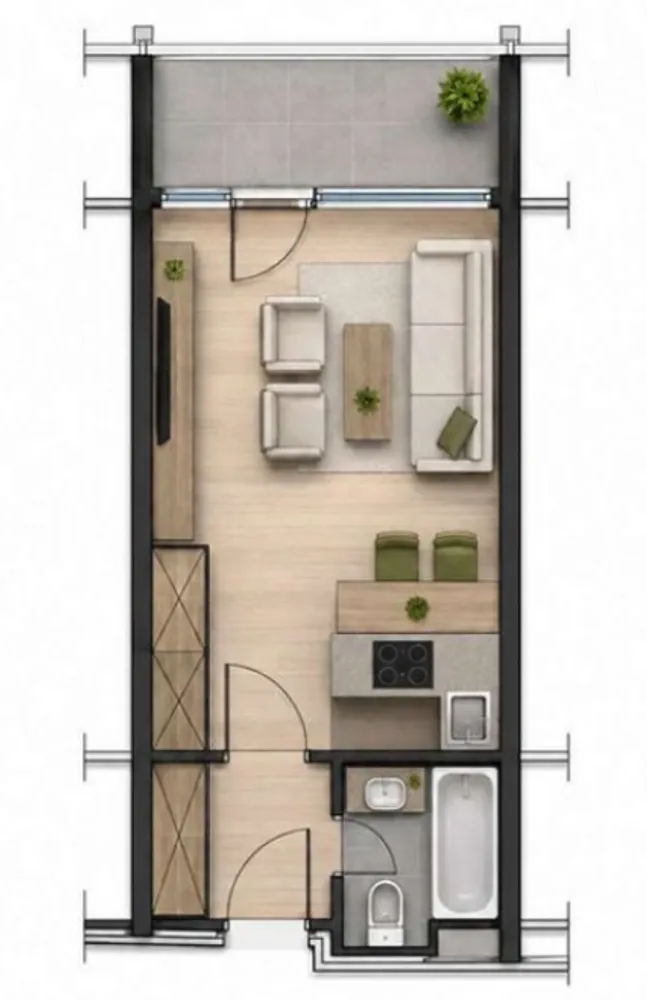 1 Zimmer Wohnung mit 28 m² in München – Bild 2