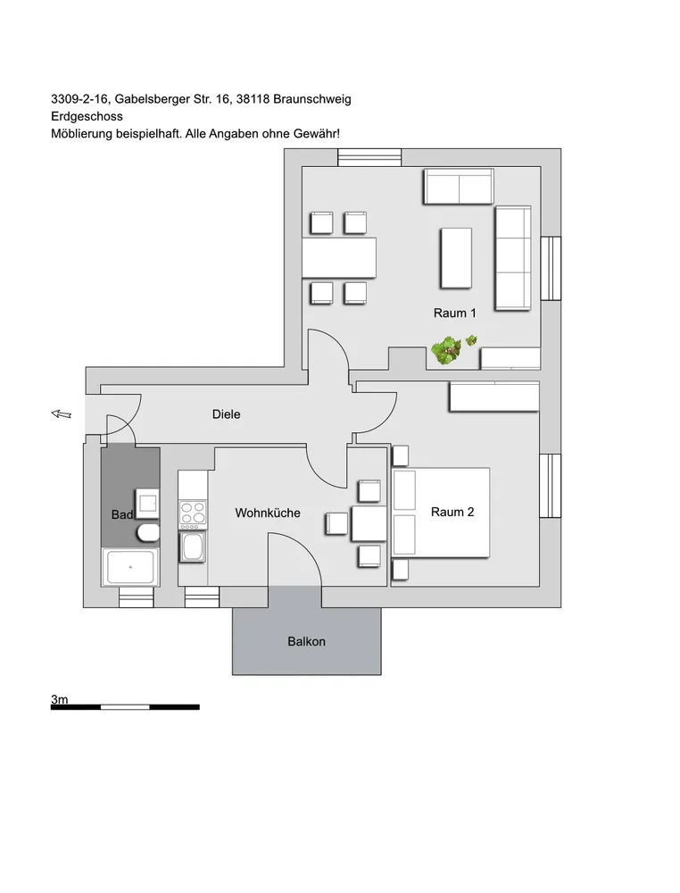 2 Zimmer Wohnung mit 56 m² in Braunschweig – Bild 4