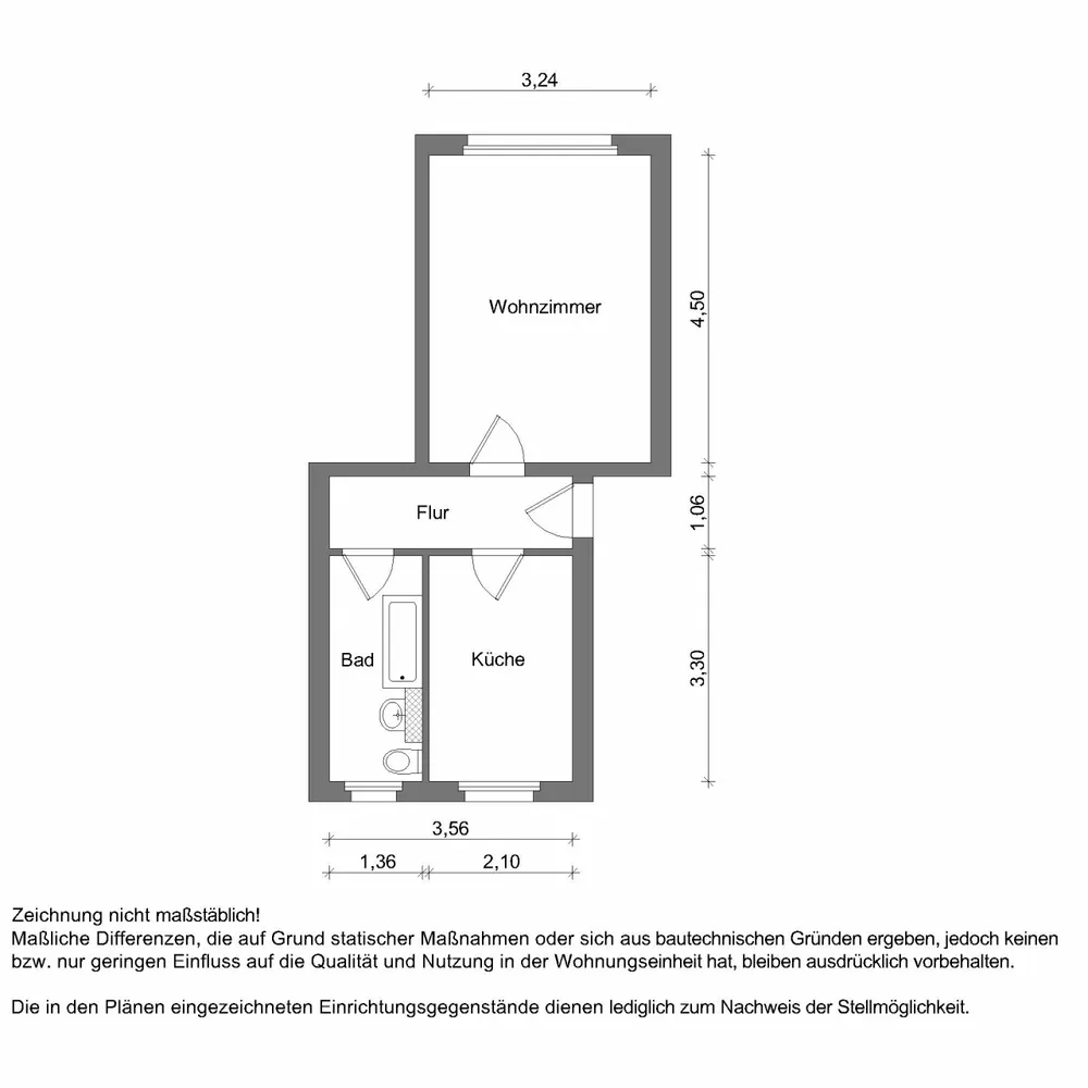 1 Zimmer Wohnung mit 29 m² in Zwickau – Bild 4