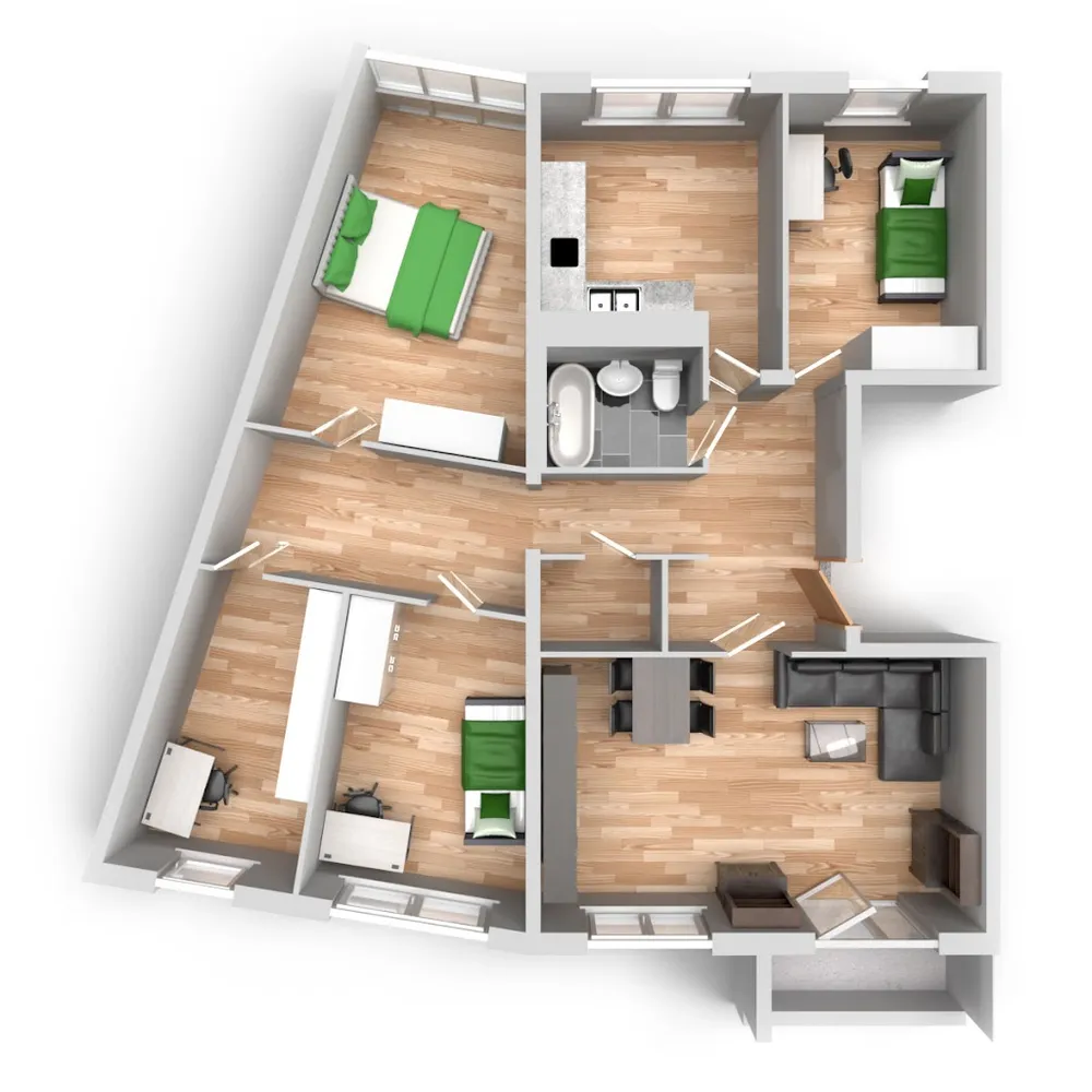 5 Zimmer Wohnung mit 101 m² in Halle (Saale) – Bild 4