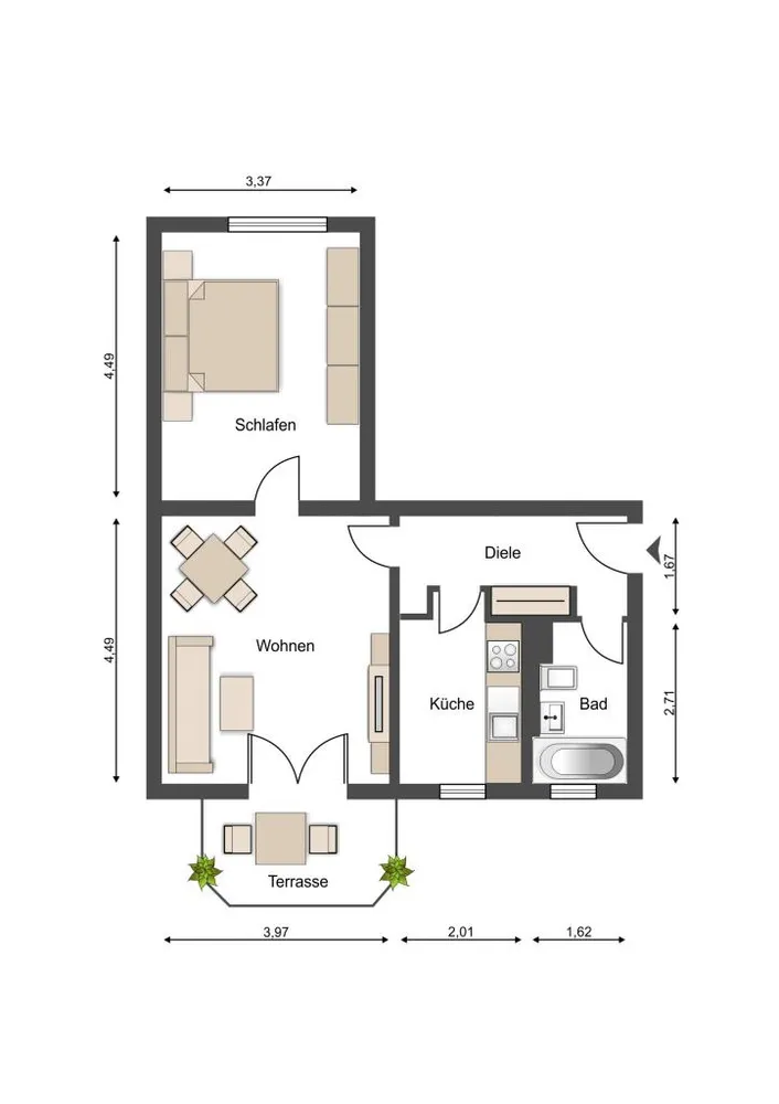 2 Zimmer Wohnung mit 50 m² in Magdeburg – Bild 9