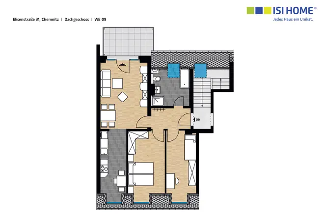 3 Zimmer Wohnung mit 72 m² in Chemnitz – Bild 1