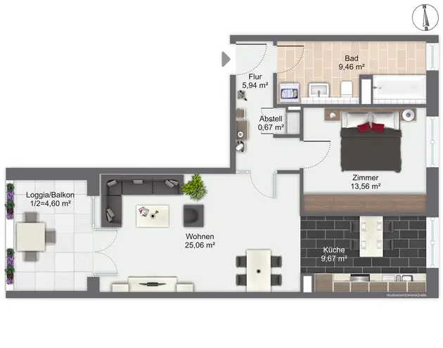 2 Zimmer Wohnung mit 70 m² in Hamburg – Bild 8