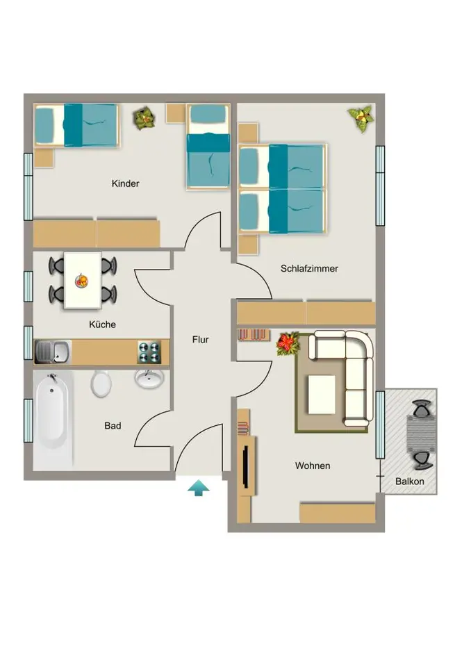 4 Zimmer Wohnung mit 60 m² in Dinslaken – Bild 5