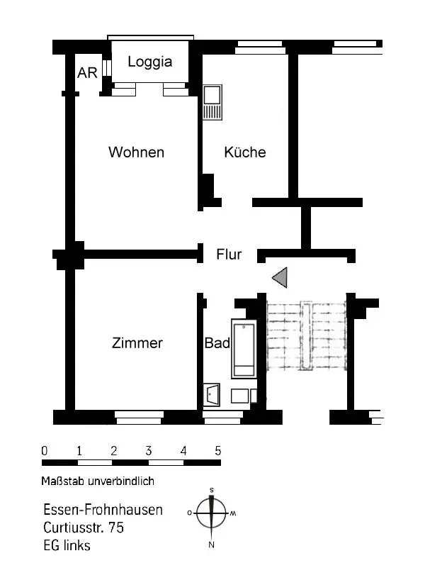 3 Zimmer Wohnung mit 48 m² in Duisburg – Bild 5