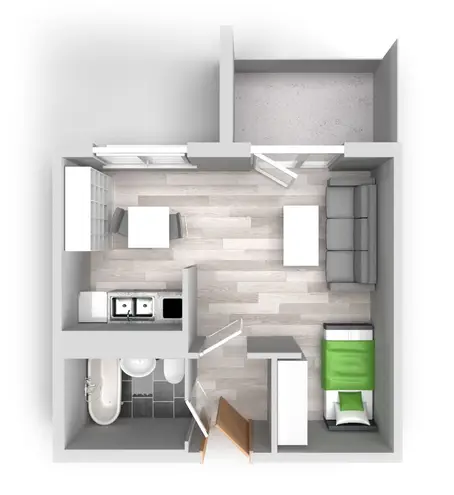 1 Zimmer Wohnung mit 31 m² in Halle (Saale) – Bild 10