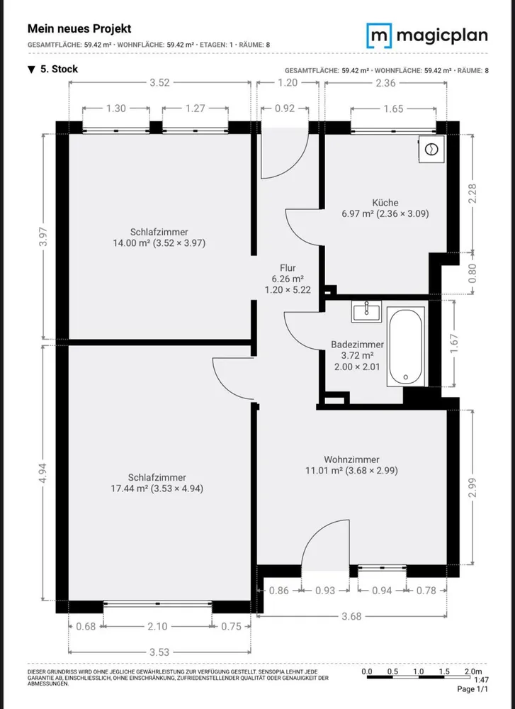 3 Zimmer Wohnung mit 60 m² in Moers – Bild 8