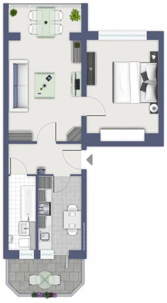 2 Zimmer Wohnung mit 52 m² in Chemnitz – Bild 3