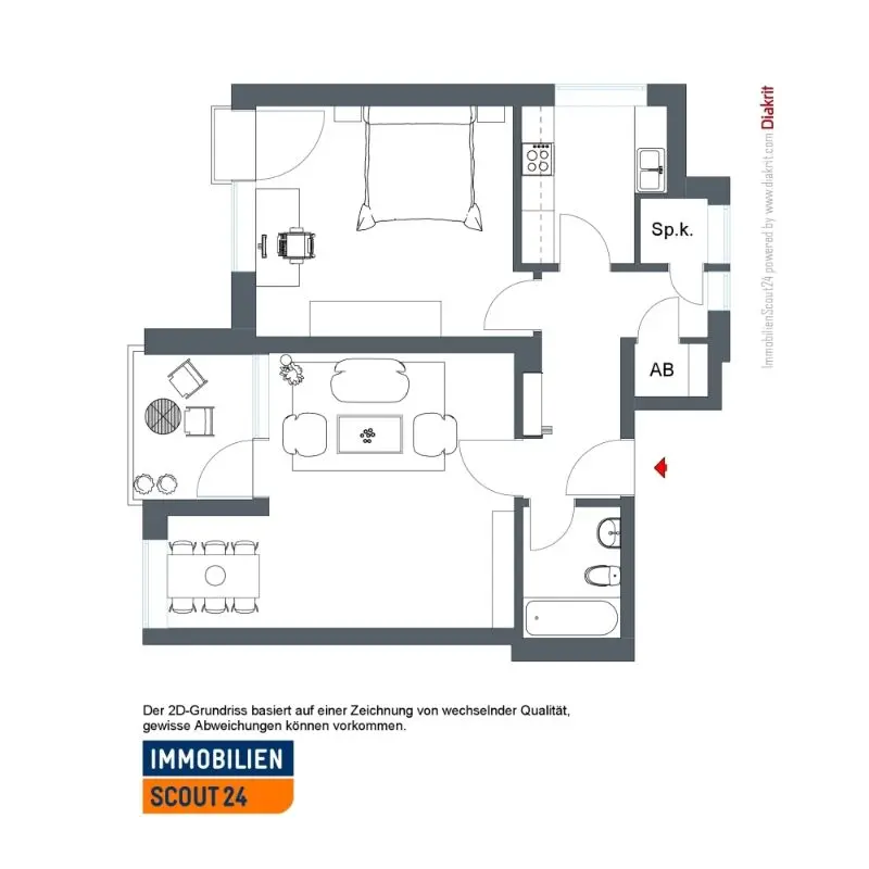 2 Zimmer Wohnung mit 62 m² in Kassel – Bild 2