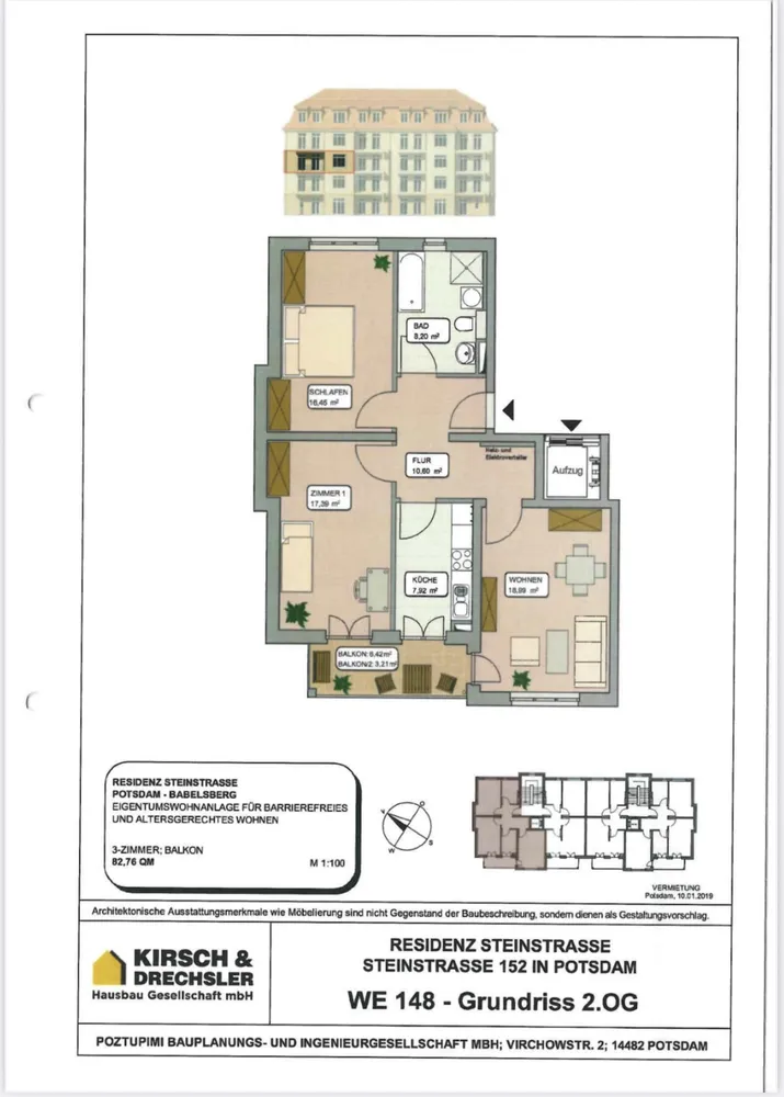 3 Zimmer Wohnung mit 82 m² in Potsdam – Bild 5