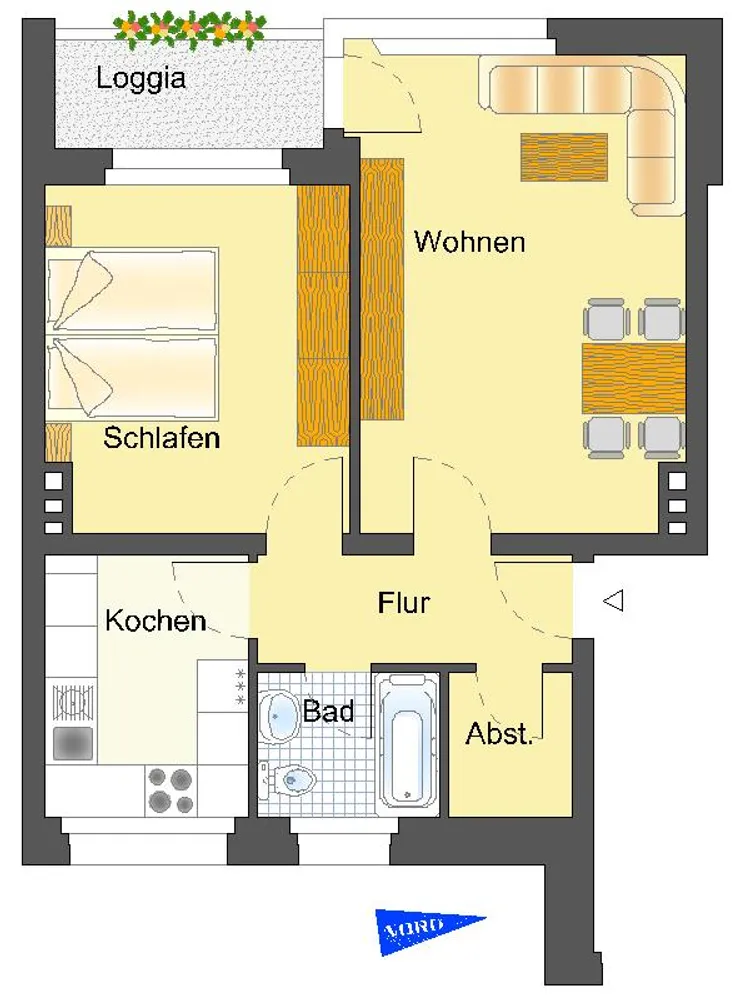 2 Zimmer Wohnung mit 53 m² in Bielefeld – Bild 2