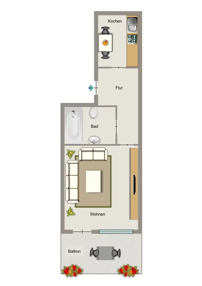 2 Zimmer Wohnung mit 38 m² in Essen – Bild 5