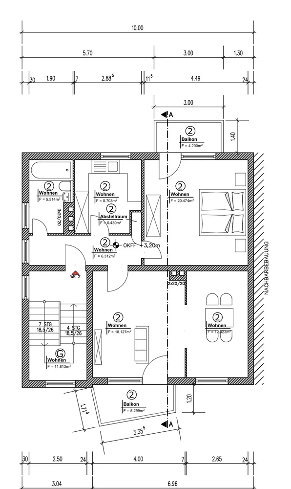 3 Zimmer Wohnung mit 76 m² in Lübeck – Bild 1