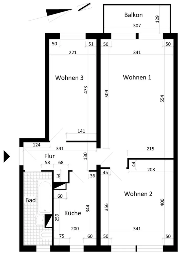 3 room apartment with 60 m² in Magdeburg – Photo 2
