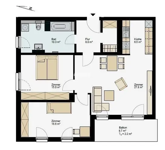 3 Zimmer Wohnung mit 86 m² in Erfurt – Bild 9
