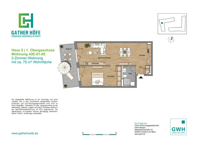 2 Zimmer Wohnung mit 69 m² in Düsseldorf – Bild 2
