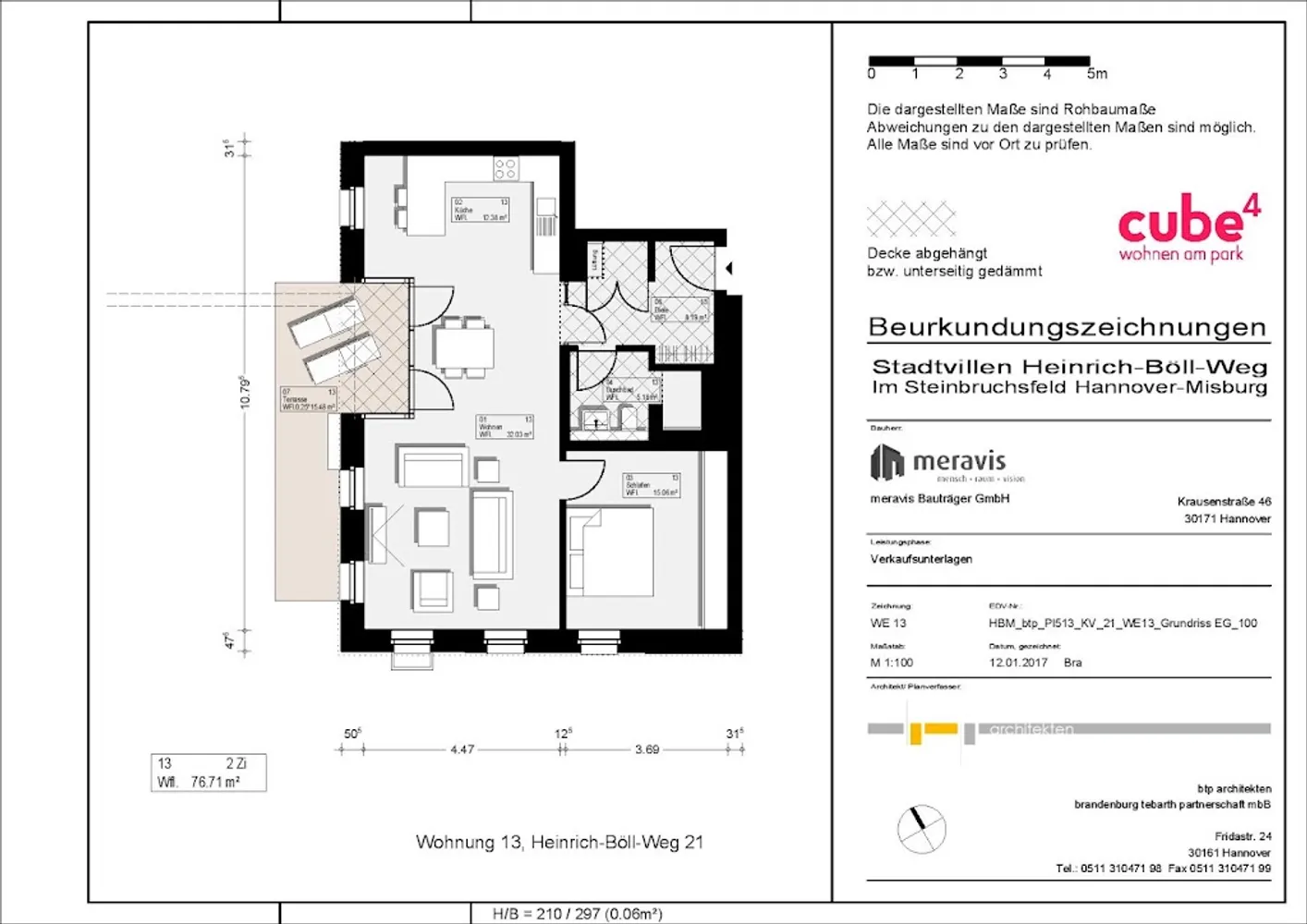 2 Zimmer Wohnung mit 77 m² in Hannover – Bild 2