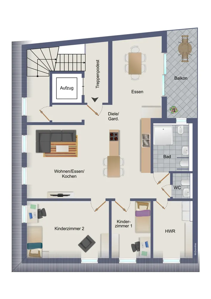 5 Zimmer Wohnung mit 168 m² in Ettlingen – Bild 6