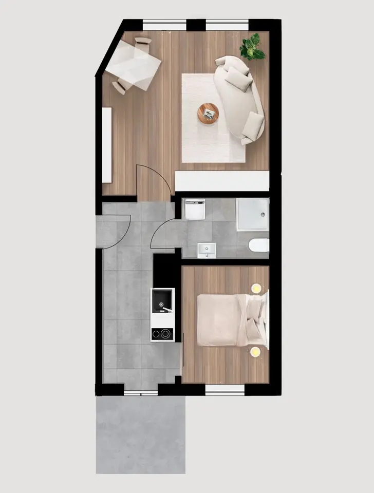 2 Zimmer Wohnung mit 41 m² in Wurzen – Bild 3