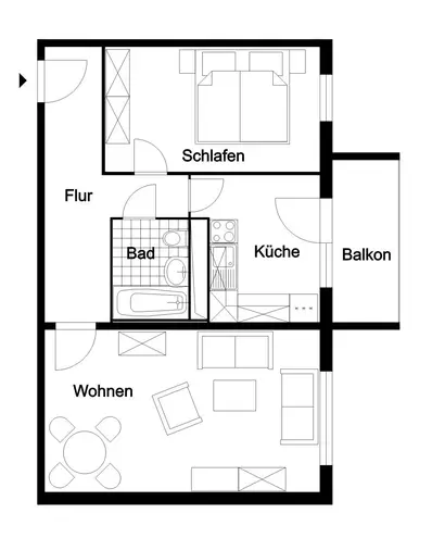 2 Zimmer Wohnung mit 55 m² in Berlin – Bild 5