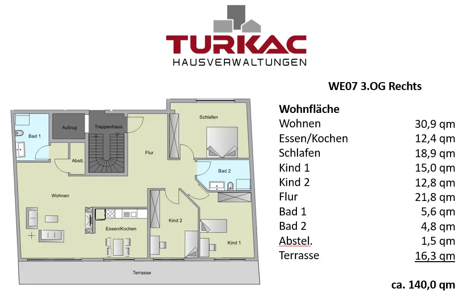 5 Zimmer Wohnung mit 140 m² in Oberursel – Bild 5