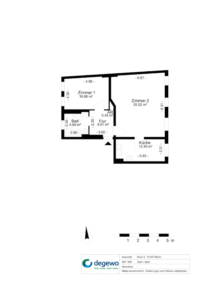 2 Zimmer Wohnung mit 77 m² in Berlin – Bild 3