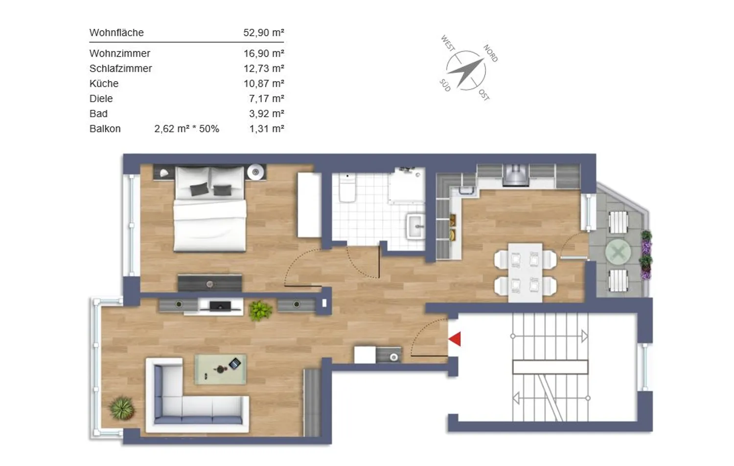2 Zimmer Wohnung mit 53 m² in Düsseldorf – Bild 8