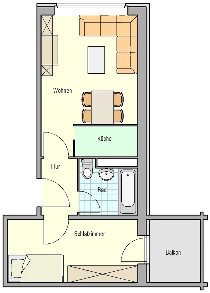 2 Zimmer Wohnung mit 36 m² in Rostock – Bild 4