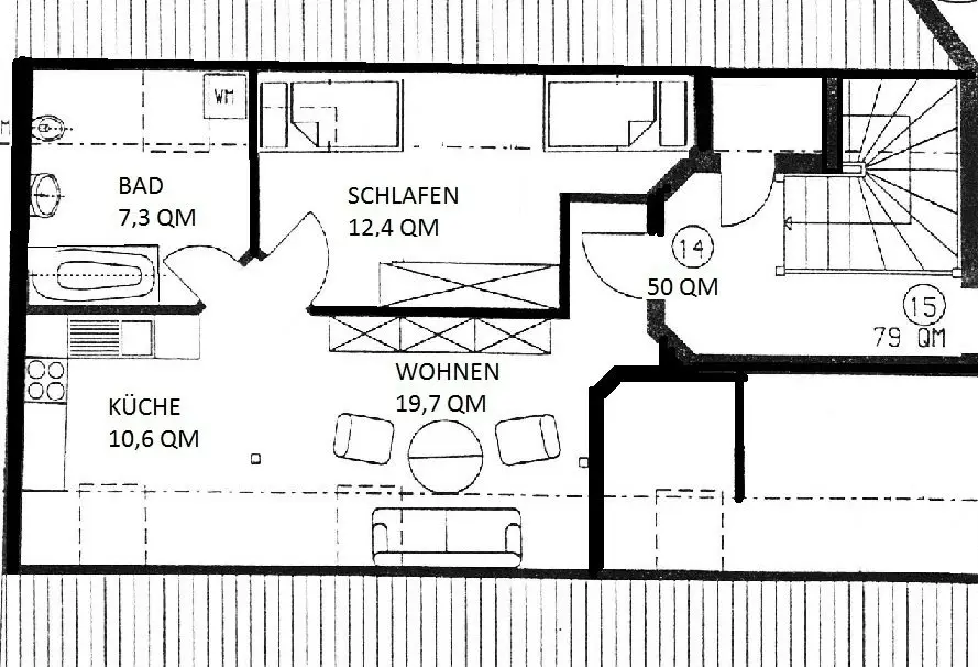 2 Zimmer Wohnung mit 50 m² in Halle (Saale) – Bild 4