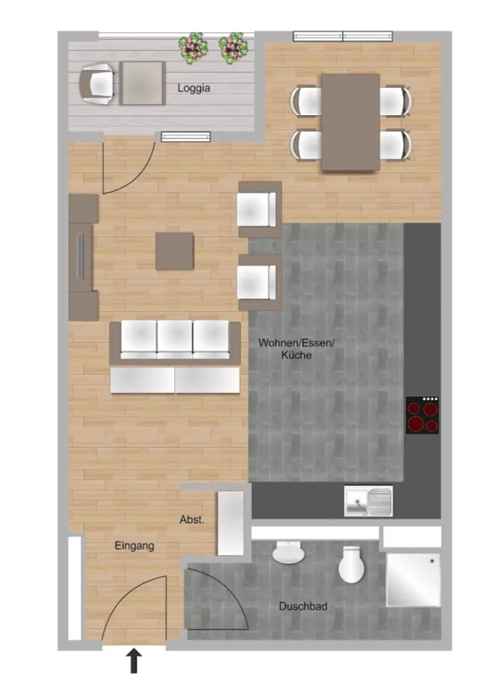 1 Zimmer Wohnung mit 44 m² in Frankfurt am Main – Bild 2