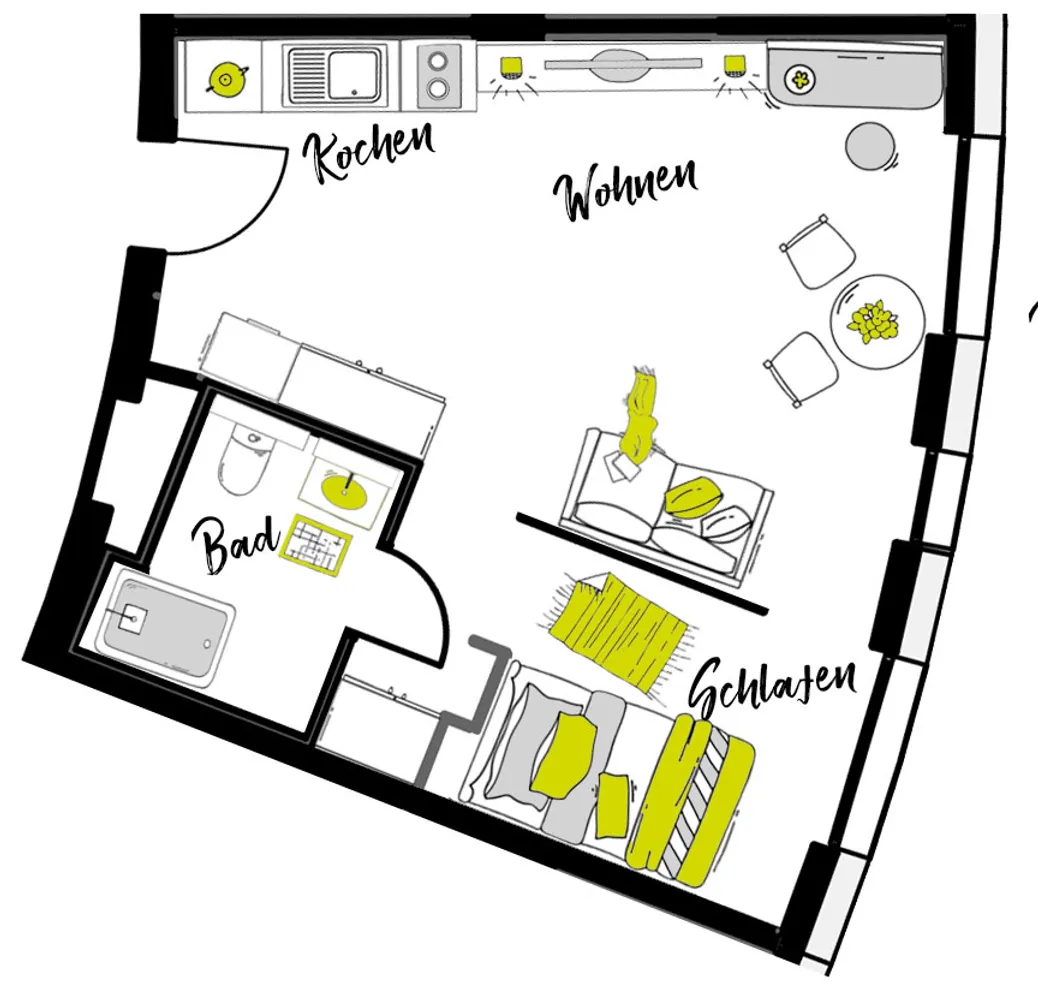 1 Zimmer Wohnung mit 35 m² in Ingolstadt – Bild 12