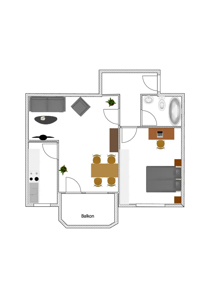 2 Zimmer Wohnung mit 55 m² in Halberstadt – Bild 1