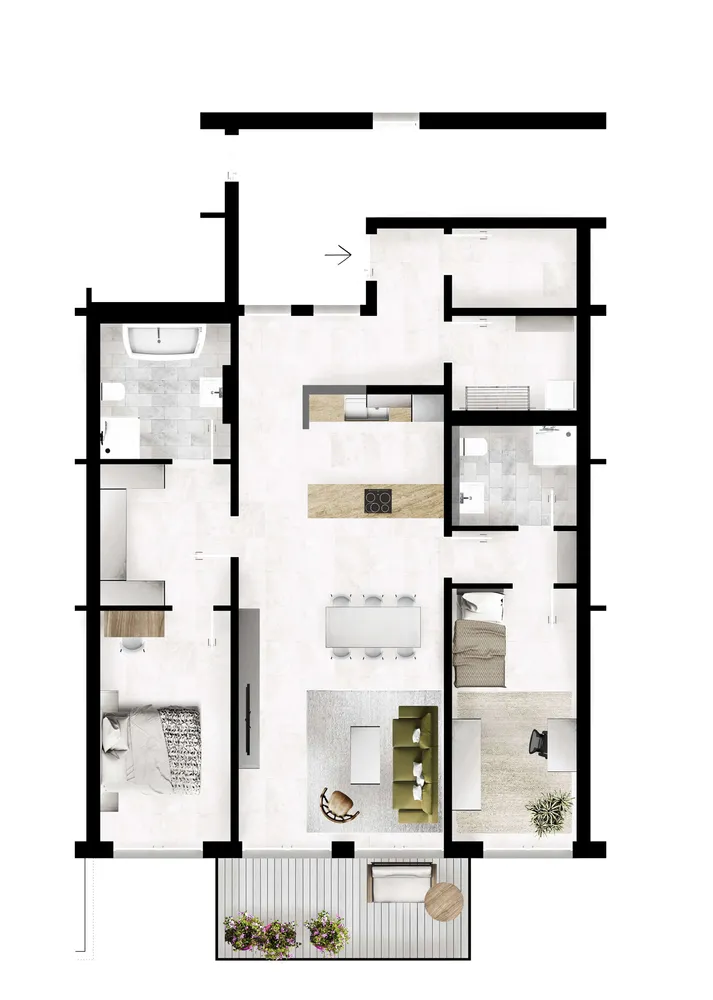 3 Zimmer Wohnung mit 120 m² in Wuppertal – Bild 4