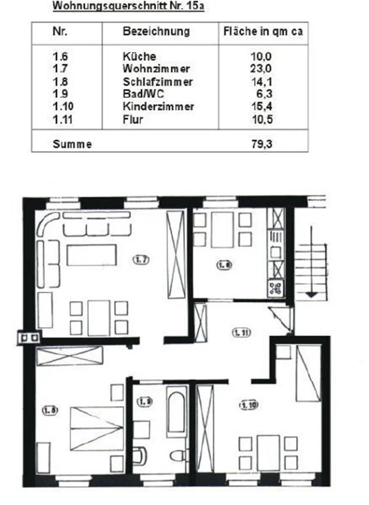 3 Zimmer Wohnung mit 82 m² in Schwarzenberg – Bild 2