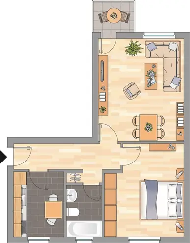 2 Zimmer Wohnung mit 54 m² in Bremen – Bild 3