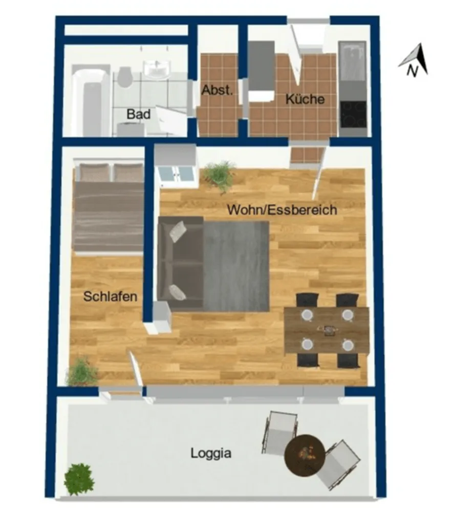 1 Zimmer Wohnung mit 45 m² in Fürth – Bild 7