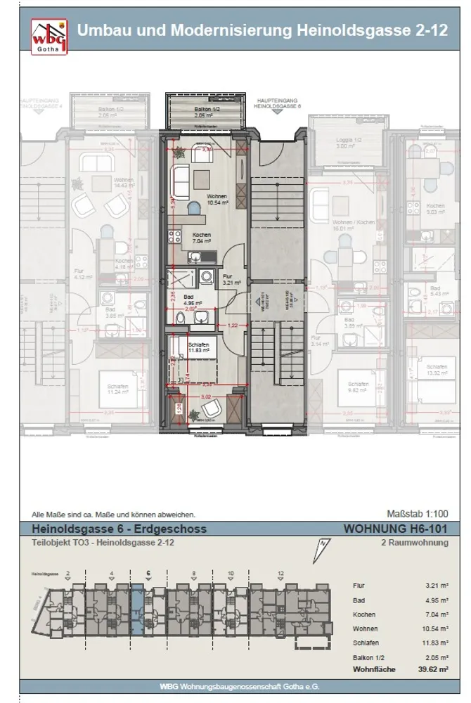 2 room apartment with 40 m² in Gotha – Photo 4