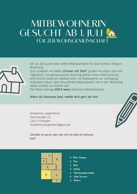 WG-Zimmer mit 20 m² in Potsdam – Bild 10