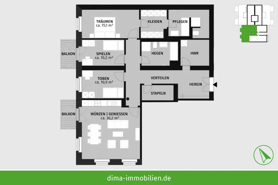 4 Zimmer Wohnung mit 129 m² in Leipzig – Bild 4