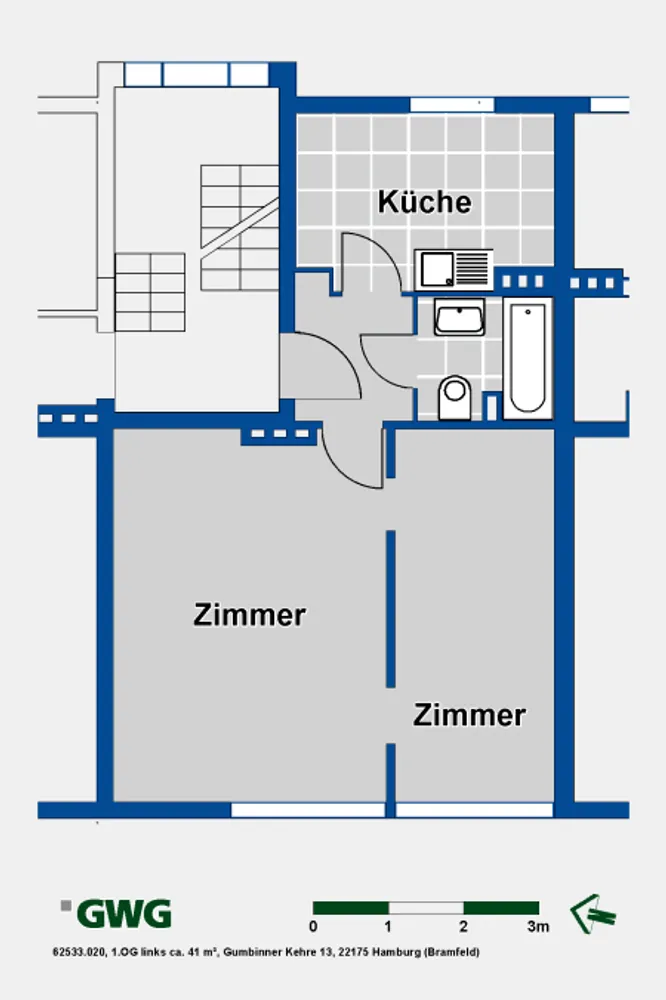 2 Zimmer Wohnung mit 41 m² in Hamburg – Bild 6